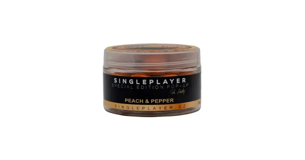 Singleplayer Plovoucí Boilie Special Edition Pop-Up Peach & Pepper 50 g - 16 mm Vysoce Kvalitní