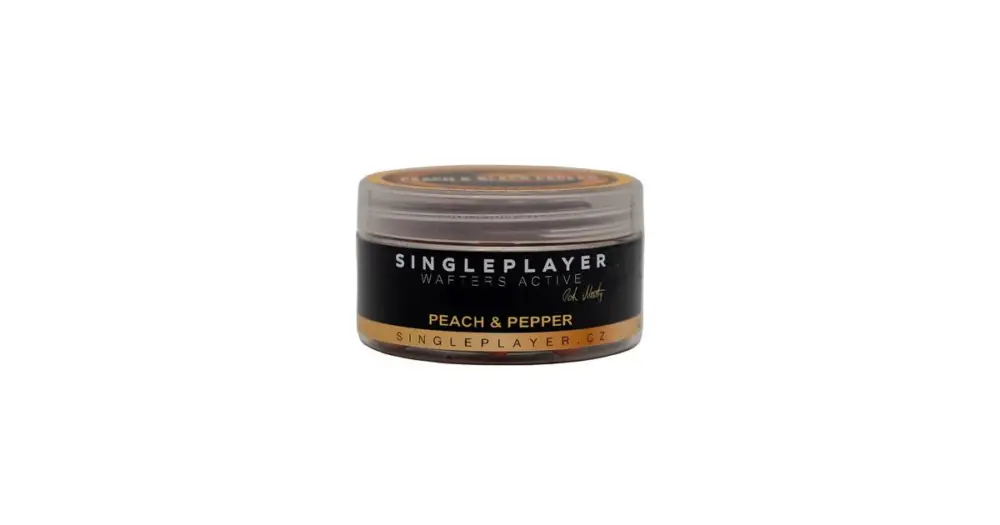 Singleplayer Vyvážené Boilie Special Edition Wafters Active Peach & Pepper 50 g 12/16 mm Nová Kolekce