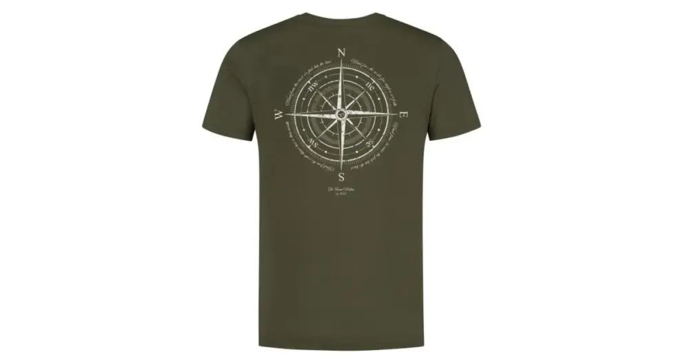 Jen Po Omezenou Doba Korda Tričko Compass Tee Dark Olive
