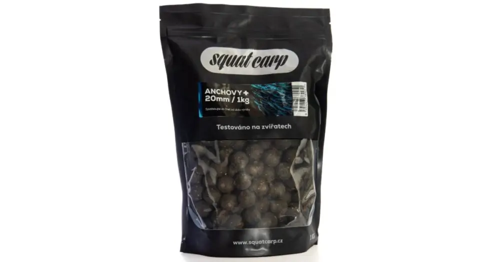 Nejlepší Cena Squat Carp Boilies Anchovy+ - 1 kg 30 mm