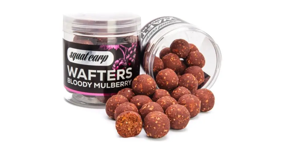 Squat Carp Vyvážené Boilies Wafters Bloody Mulberry - 250 g 30 mm Vysoce Kvalitní