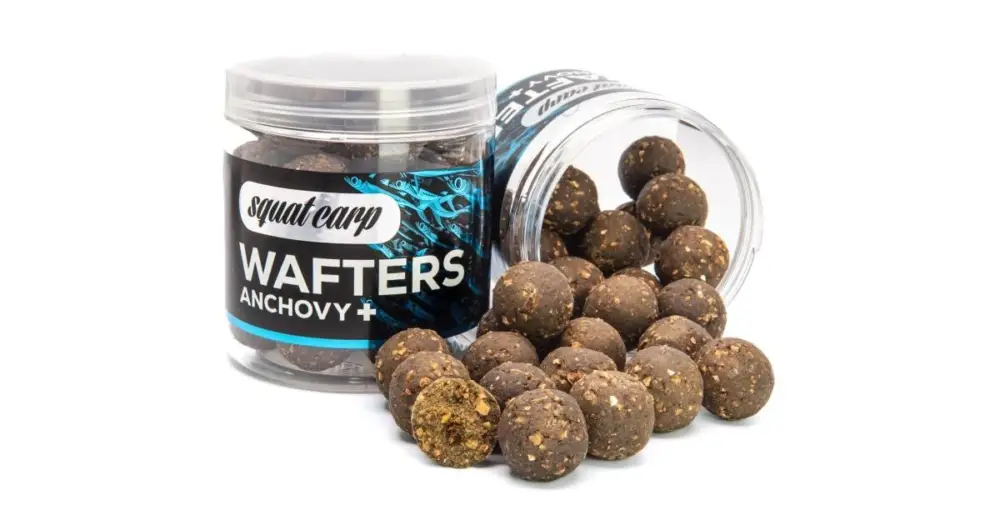 Squat Carp Vyvážené Boilies Wafters Anchovy+ Originální