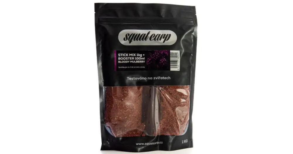Squat Carp Stick Mix Bloody Mulberry 1 kg + Booster 100 ml Must-Have