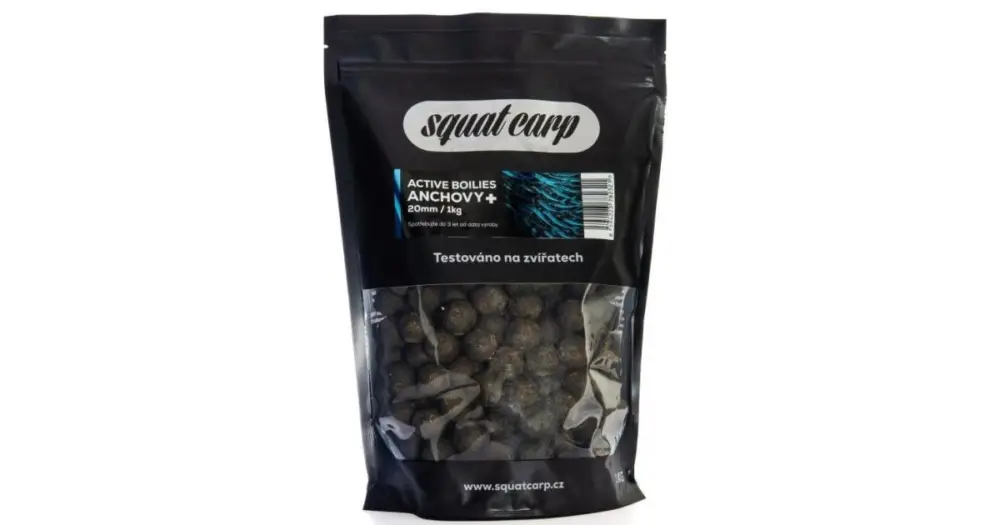 Squat Carp Active Boilies Anchovy+ - 5 kg 20 mm Rychlé Dodání