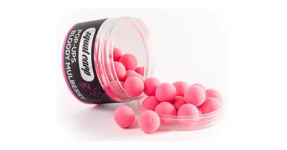Nízká Cena Squat Carp Plovoucí Boilies Pop-Up Bloody Mulberry 60 g - 16 mm