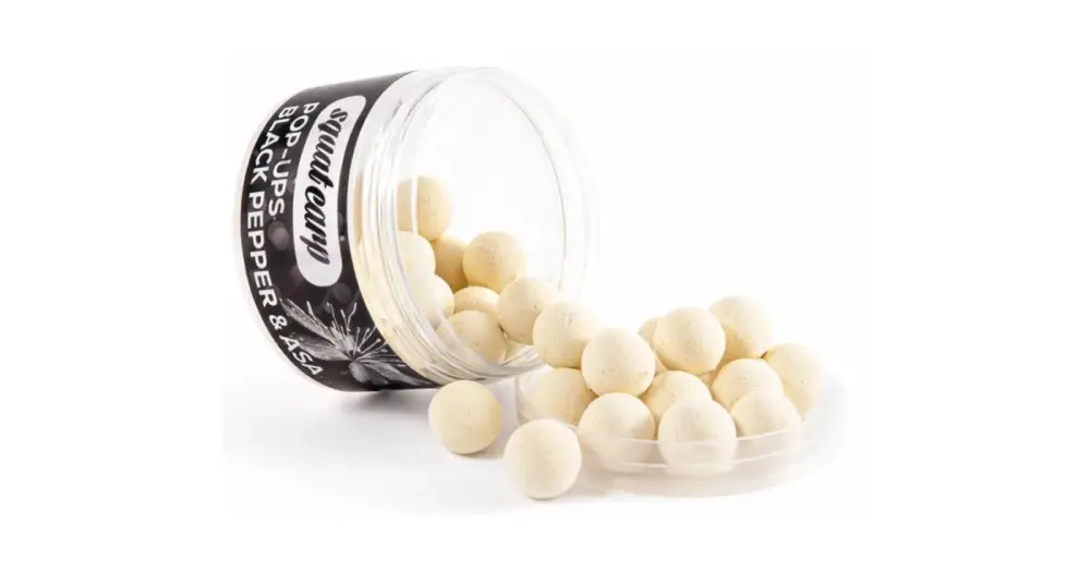 Squat Carp Plovoucí Boilies Pop-Up Black Pepper & Asa 60 g - 16 mm Akční Cena