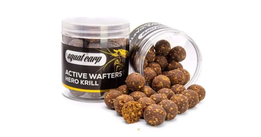 Squat Carp Vyvážené Boilies Active Wafters Hero Krill - 150 g 24 mm Sezónní Sleva