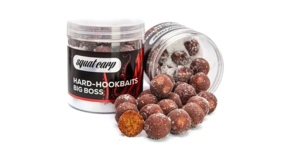 Nejprodávanější Squat Carp Tvrzené Boilies Hard Hookbaits Big Boss 170 g