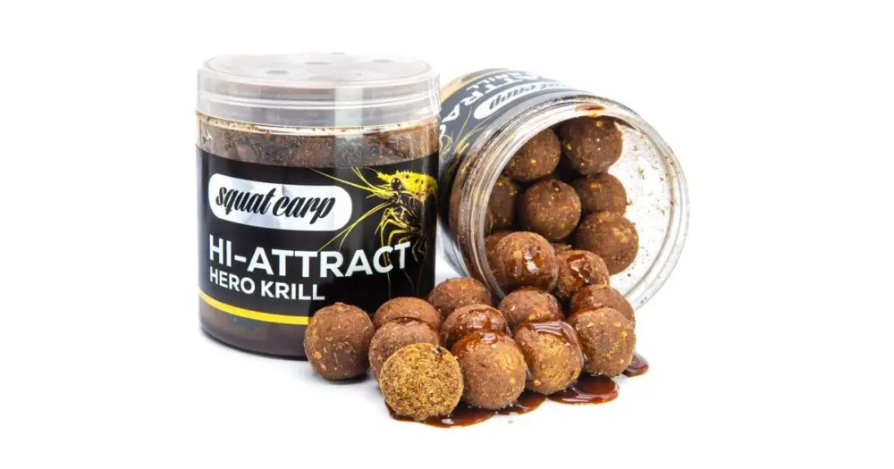 Squat Carp Boilies v Dipu Hi-Attract Hero Krill 220 g - 24 mm Ihned K Objednání