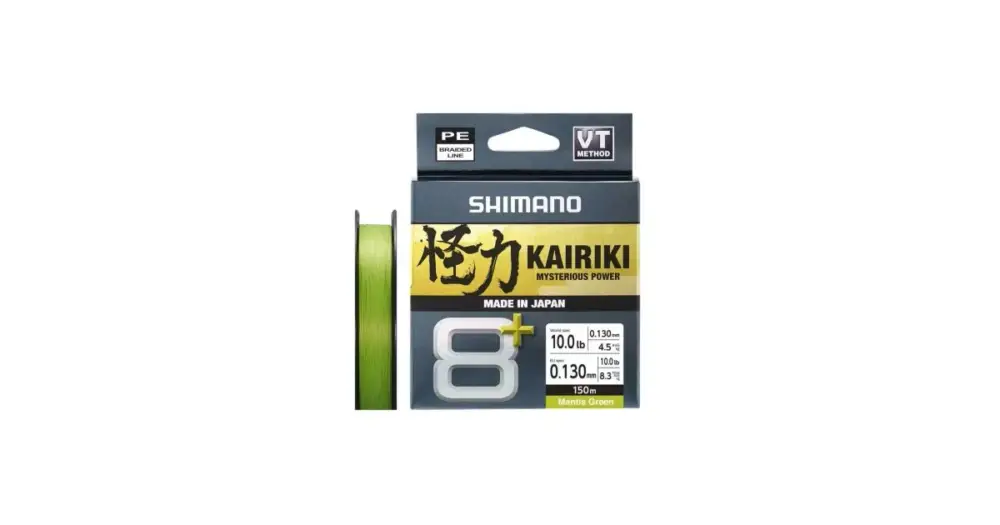 Shimano Splétaná Šňůra Line Kairiki 8+ Mantis Green 300 m - 0,20 mm 16 kg Pouze Dnes