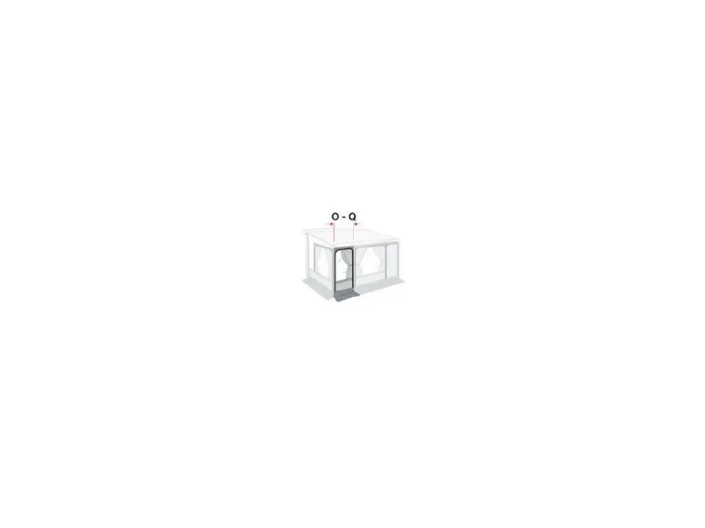 Značkový Fiamma Markýzový přestan Privacy Room F65/F80 370 cm O panel - 70cm Výška 280cm 250 cm