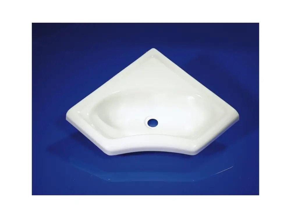 Rohové umyvadlo s praktickým prolomením 345 x 345 x 116 mm Výprodej