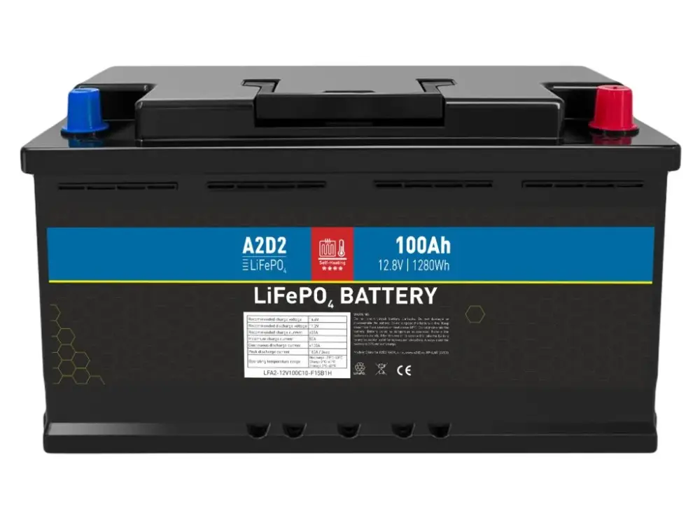A2D2 baterie LiFePO4 12,8V 100Ah HEAT Pouze Dnes