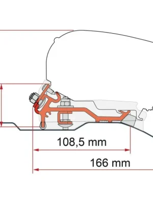 Akční Cena Adaptér na střešní markýzy Fiamma F65 a F80 pro Fiat Ducato Super Long