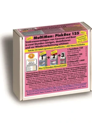Aktuální MultiMan PinkBox, 125 Čištění systému pitné vody