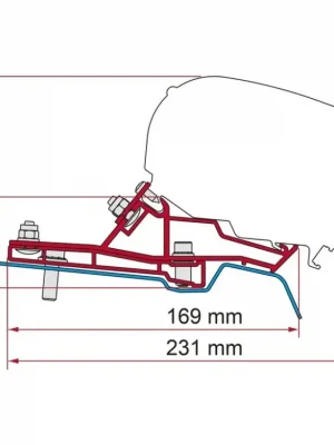 Adaptér FiammaF80 pro Ford Transit Van H2 L2 - 290 cm Finální Výprodej