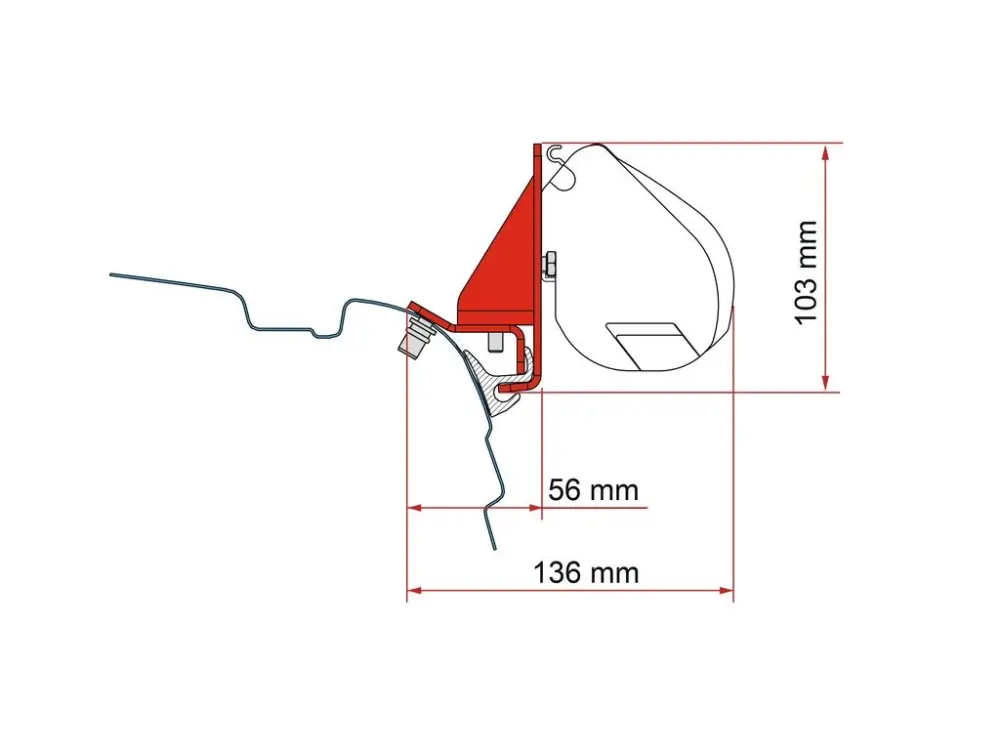 Výhodná Nabídka Adaptér pro VW T5, T6 s lištami Multirail Reimo na markýzy Fiamma F35