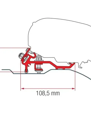 Adaptér Fiamma F80 Ducato 2006- H2 černý Výhodná Nabídka