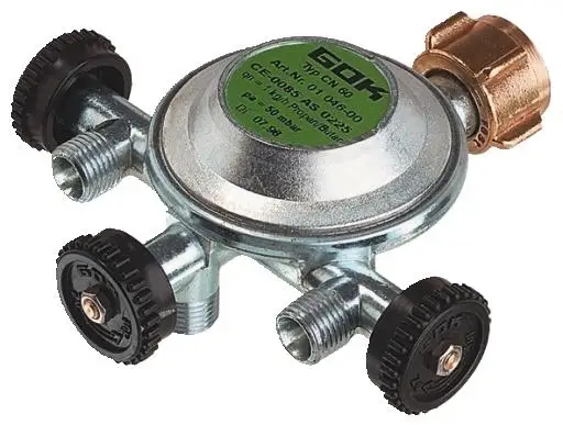 Regulátor GOK Combi 50mbar 1Kg 3x výstup Originální