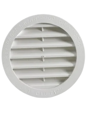 Ventilační mřížka, průměr 12 cm, bílá Cenově Výhodný